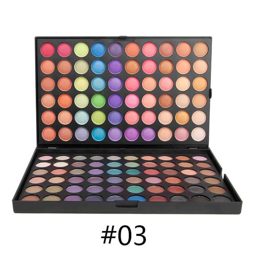 120 color eyeshadow palette small pan full colors pigment eye shadow