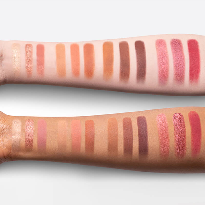 12 color eyeshadow palette matte shimmer non-smudge with brush