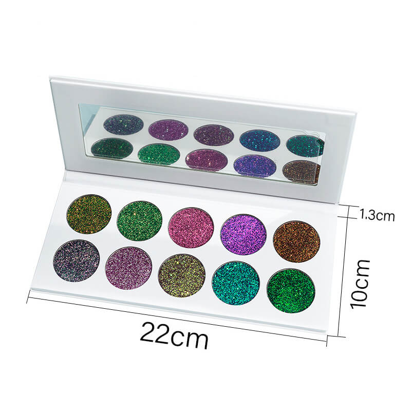 10 color glitter eyeshadow palette chameleon shining eyes makeup