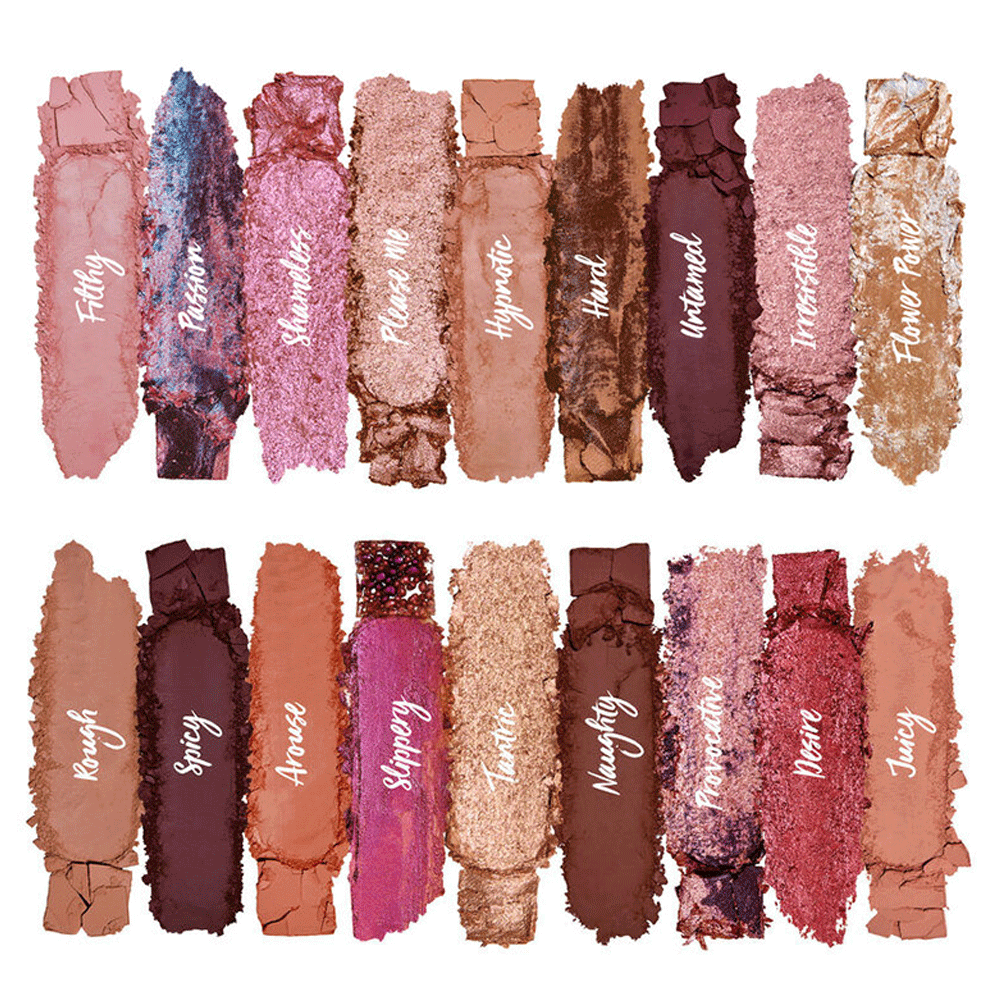 18 color eyeshadow palette high pigment vegan dark shade multiple uses