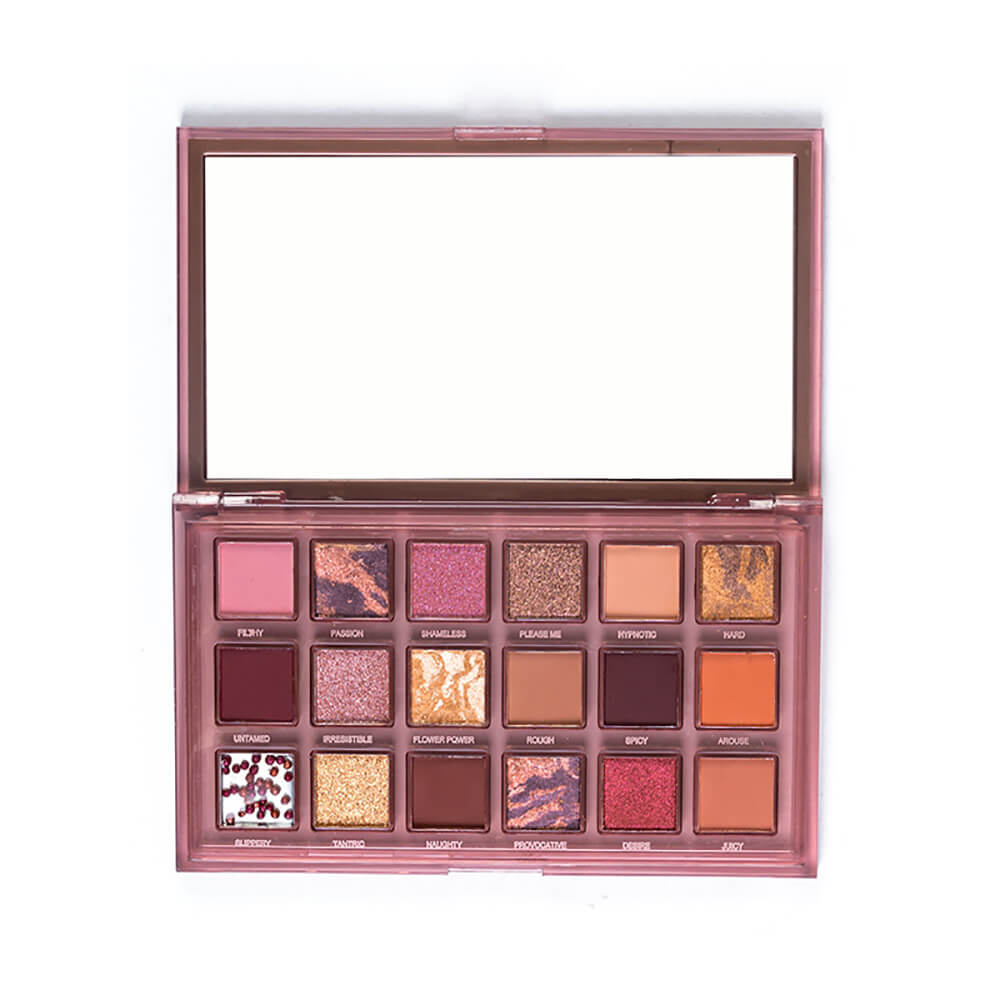 18 color eyeshadow palette high pigment vegan dark shade multiple uses