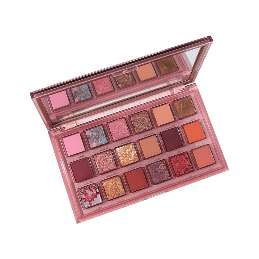 18 color eyeshadow palette high pigment vegan dark shade multiple uses