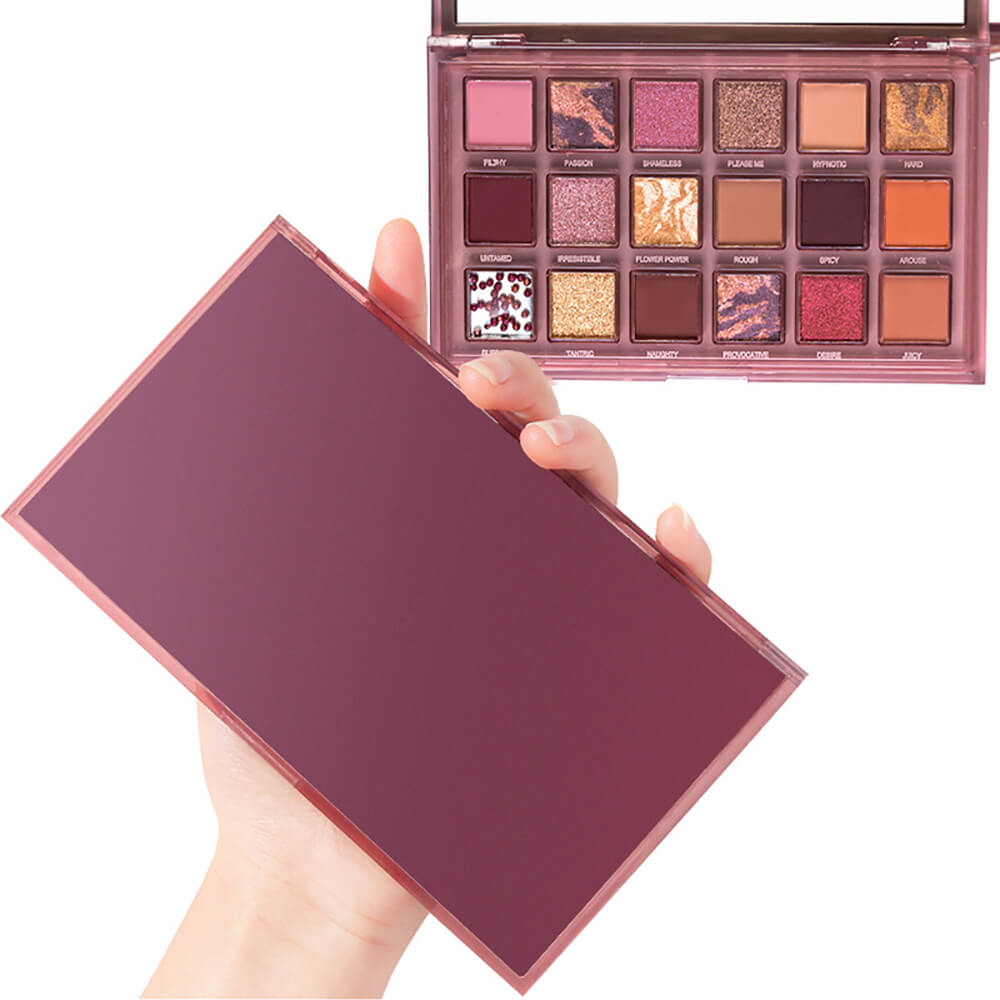 18 color eyeshadow palette high pigment vegan dark shade multiple uses