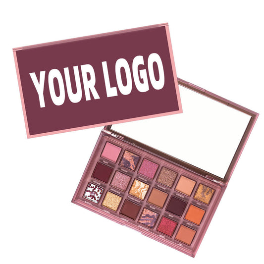 18 Color Purple Eyeshadow Palette High Pigment Dark Shades Private Label