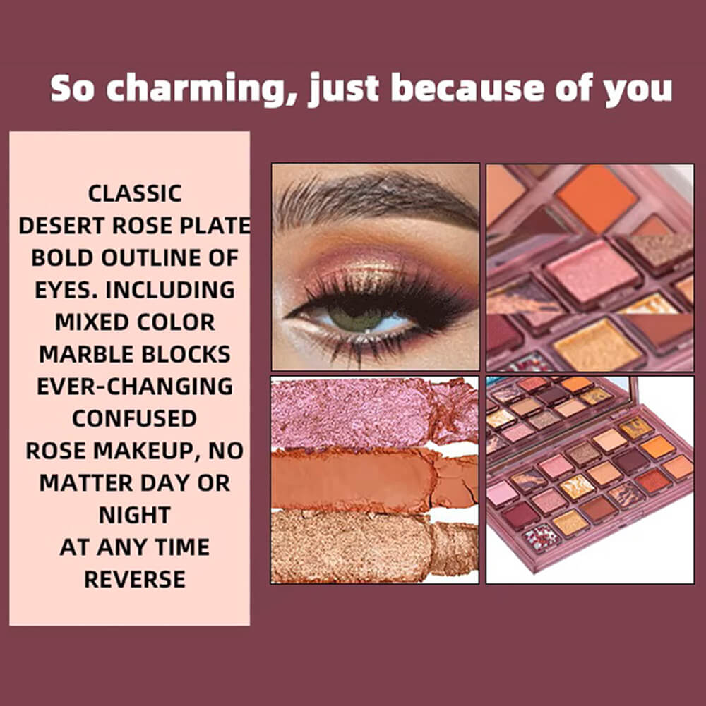 18 color eyeshadow palette high pigment vegan dark shade multiple uses