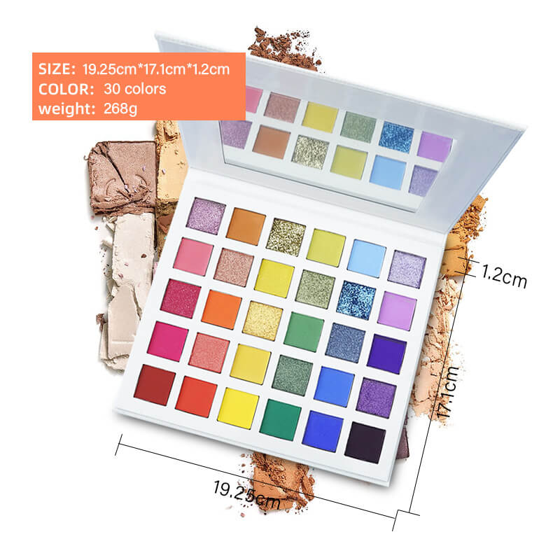 30 color eyeshadow palette matte long lasting rainbow eye shadow