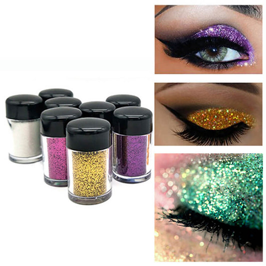 10 color eyeshadow loose powder glitter vegan long lasting