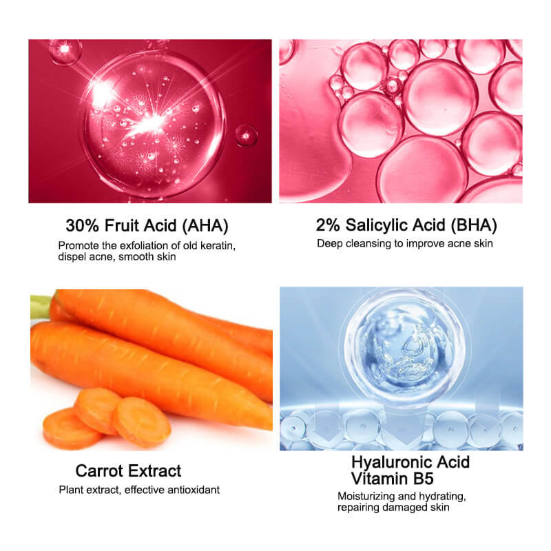 Face essence AHA fruit acid solution clean pore remove acne blackhead 30ml
