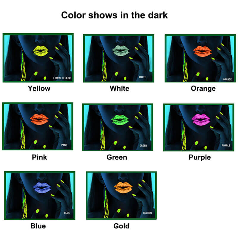 8 colors fluorescent lipstick matte luminous lipstick night club party