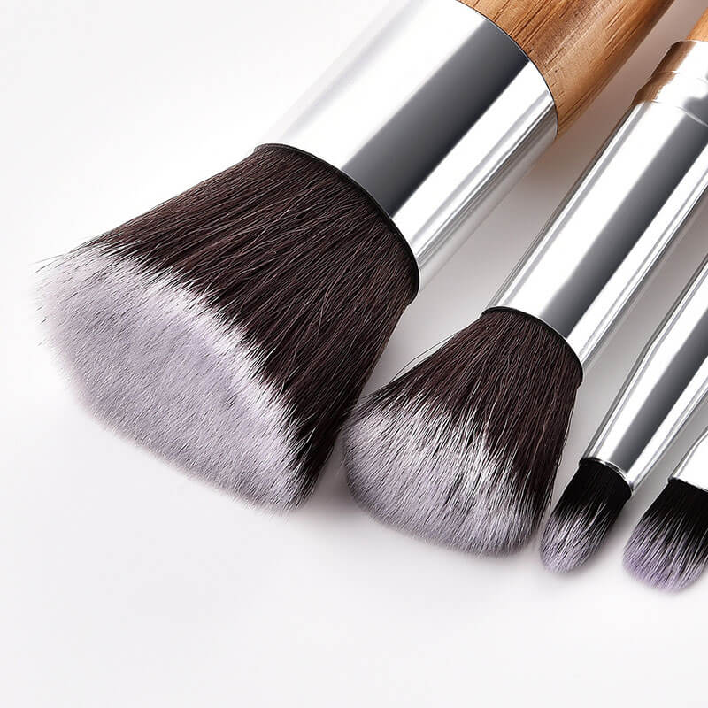 Makeup brushes foundation highlighter single brush bamboo handle