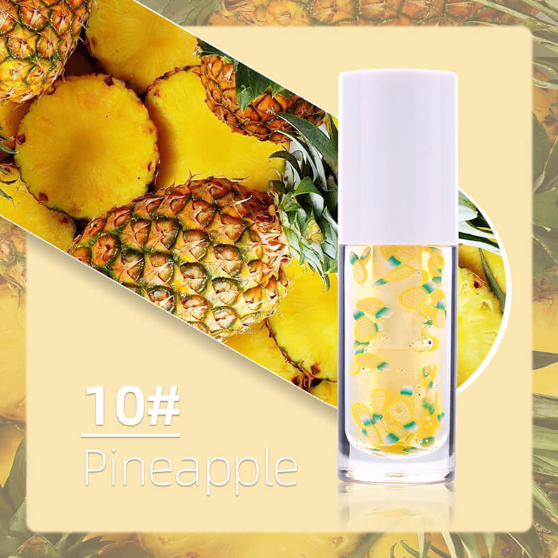 16 color fruit lip oil vegan lip gloss transparent lip plumping