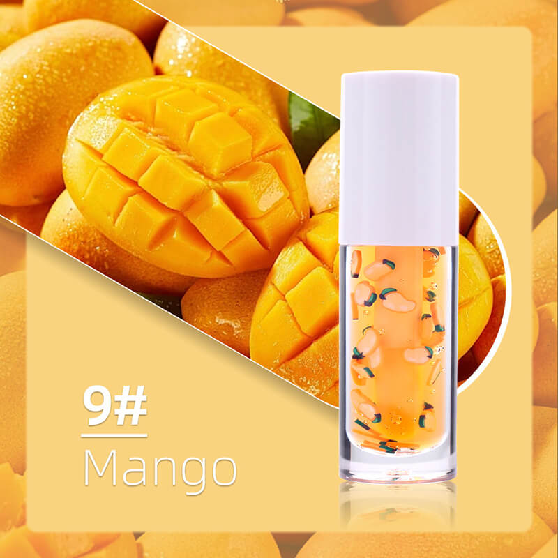 16 color fruit lip oil vegan lip gloss transparent lip plumping