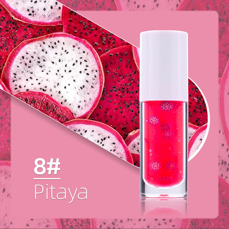 16 color fruit lip oil vegan lip gloss transparent lip plumping