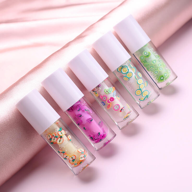 16 color fruit lip oil vegan lip gloss transparent lip plumping