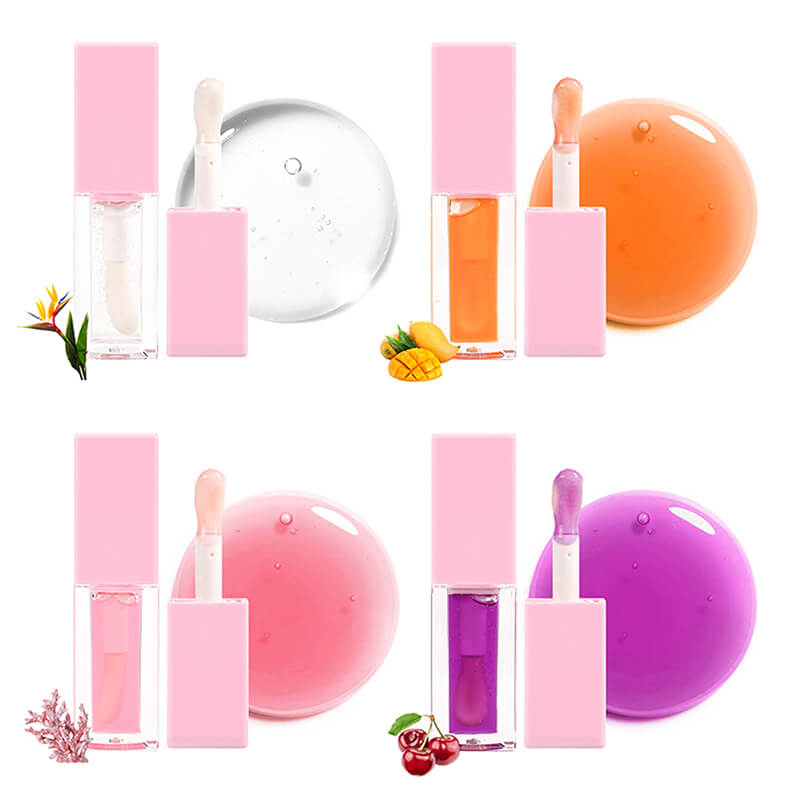 6 color lip oil lip plumping clear lip gloss pouty moisturizing gloss