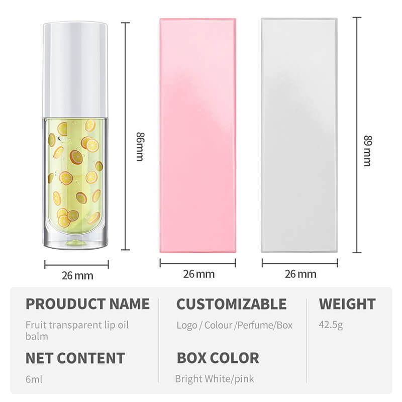 16 color fruit lip oil vegan lip gloss transparent lip plumping