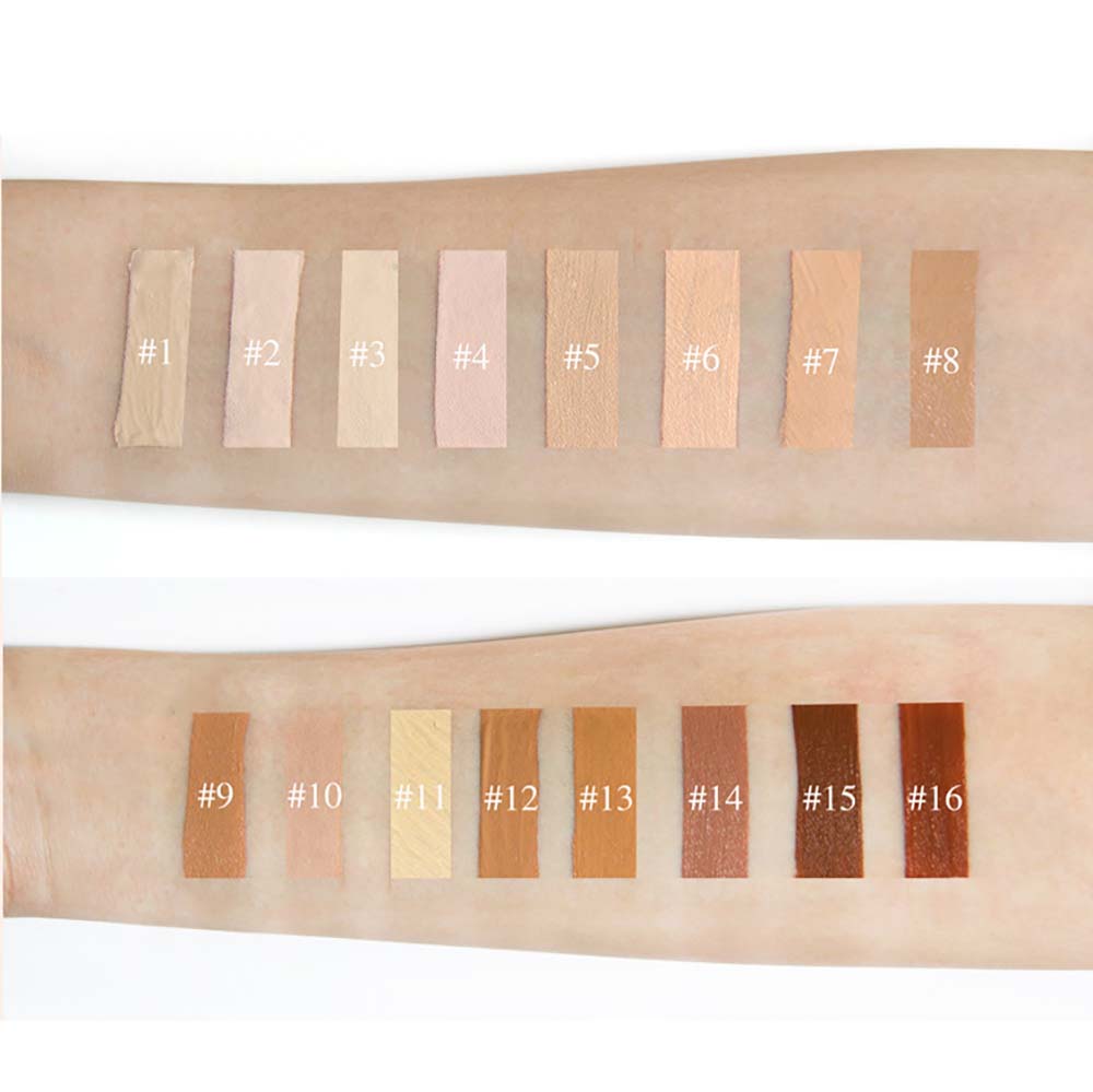 16 color liquid foundation matte full coverage long lasting