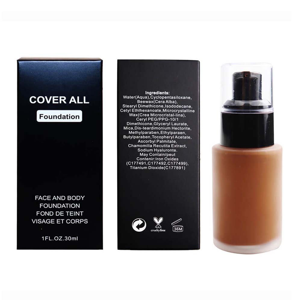 12 color foundation waterproof full coverage dark color