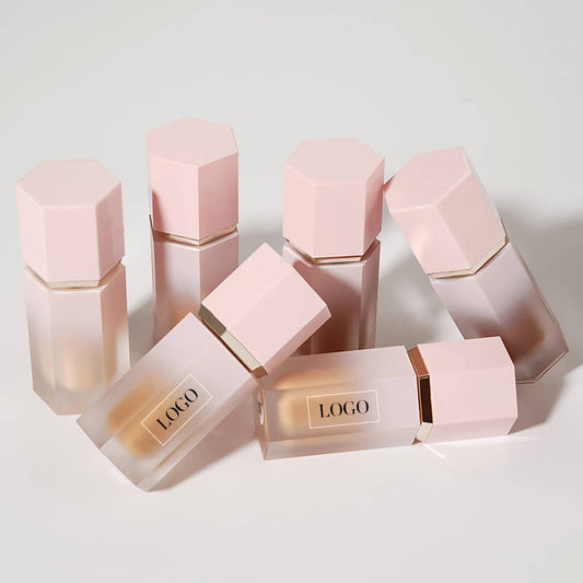 18 Color Liquid Concealer Natural Foundation Isolation Long Lasting Pink Tube