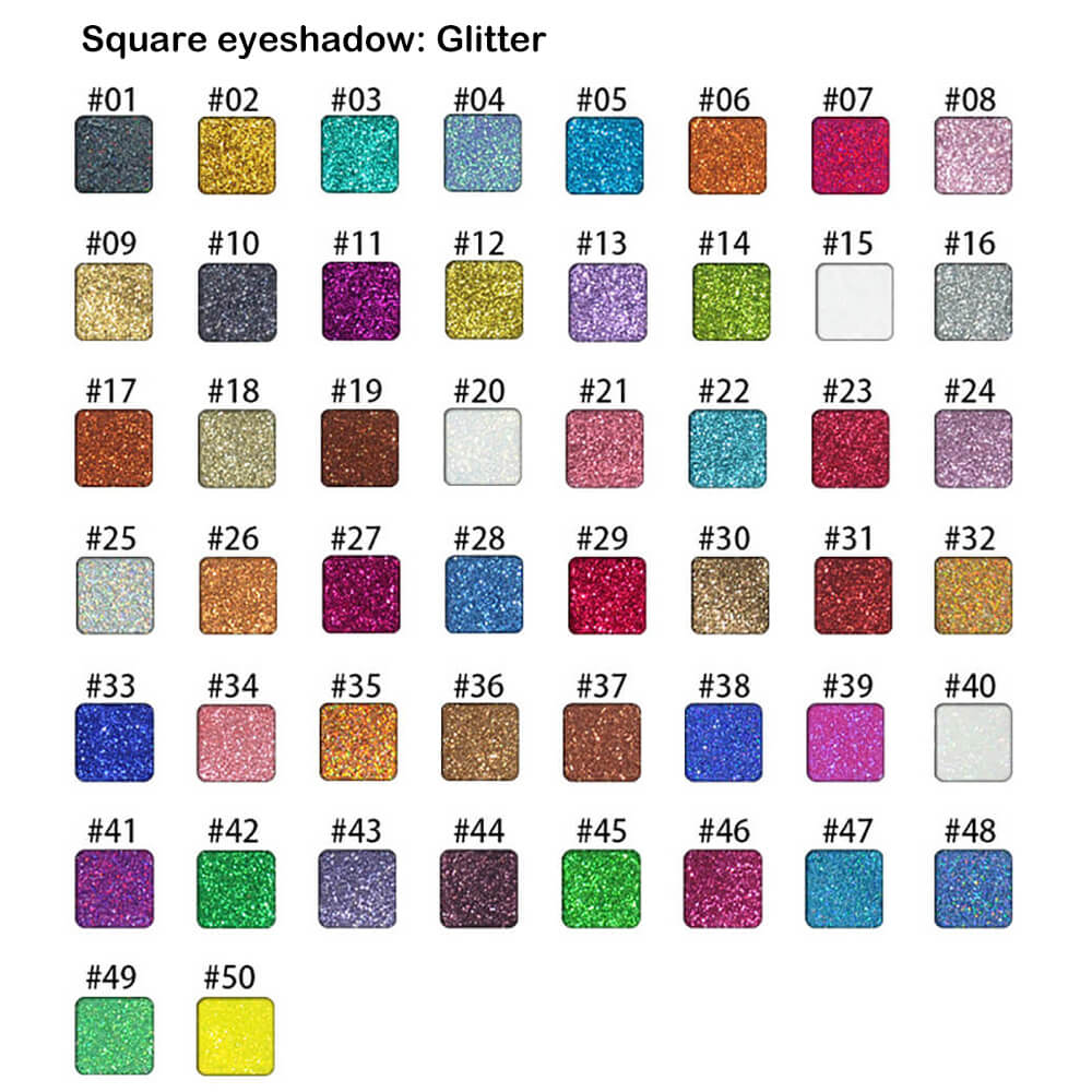 15 color DIY eyeshadow palette square color 22mm high pigmented waterproof