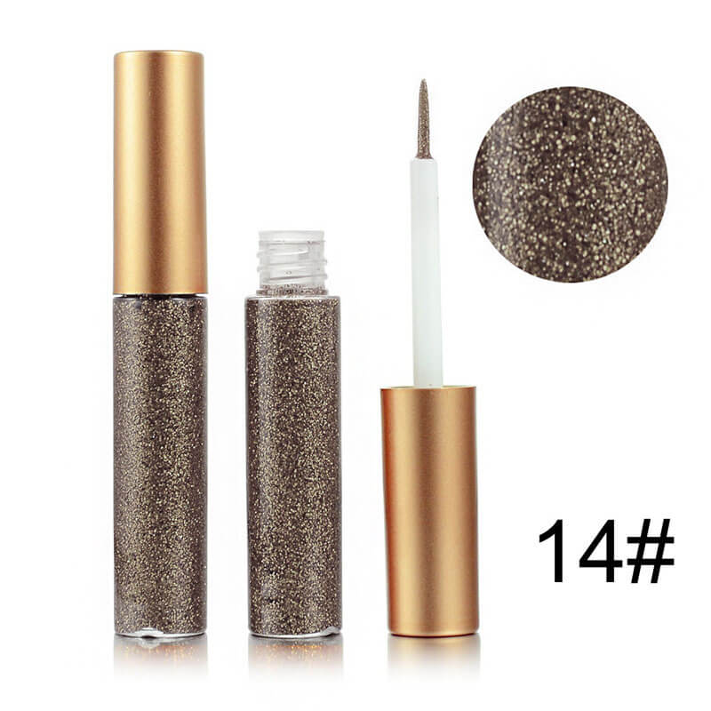 16 color liquid eyeliner glitter waterproof long lasting private label