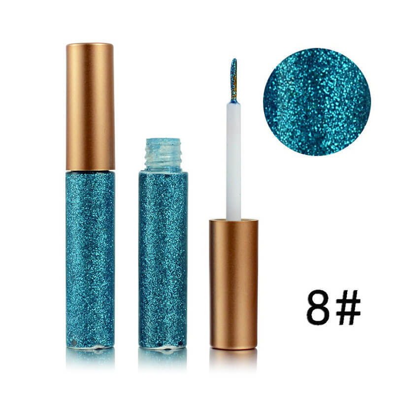 16 color liquid eyeliner glitter waterproof long lasting private label