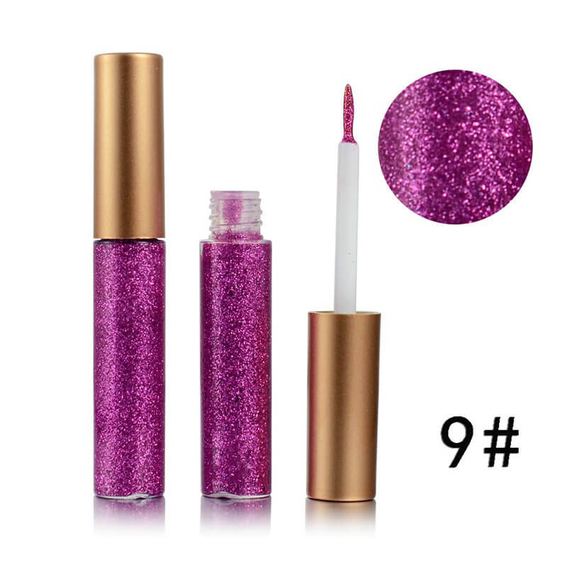 16 color liquid eyeliner glitter waterproof long lasting private label