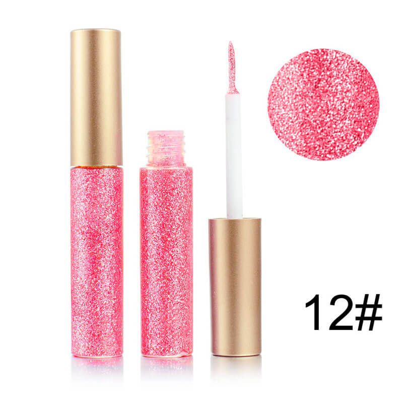 16 color liquid eyeliner glitter waterproof long lasting private label