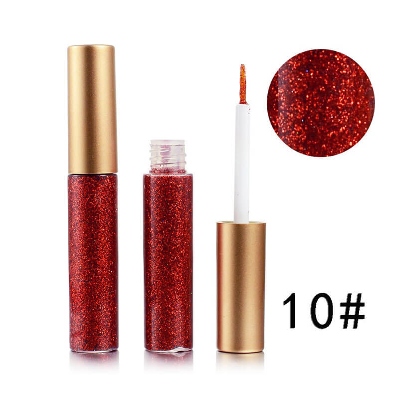 16 color liquid eyeliner glitter waterproof long lasting private label