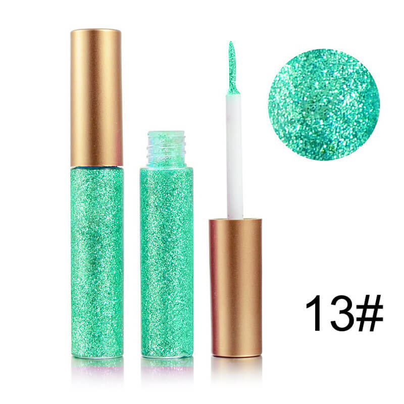 16 color liquid eyeliner glitter waterproof long lasting private label