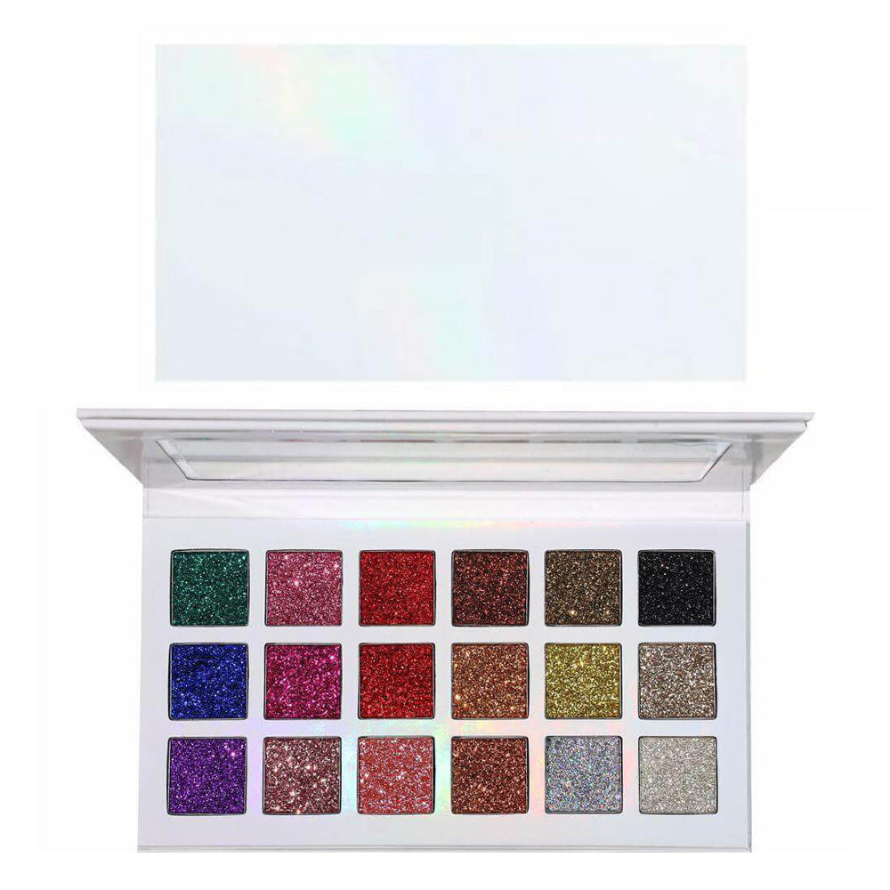 18 color glitter eyeshadow palette shinning high pigmented