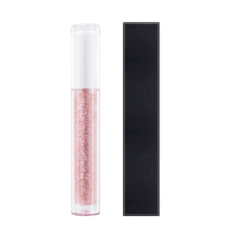 Glitter pink lip gloss pearlescent lipgloss high pigment private label