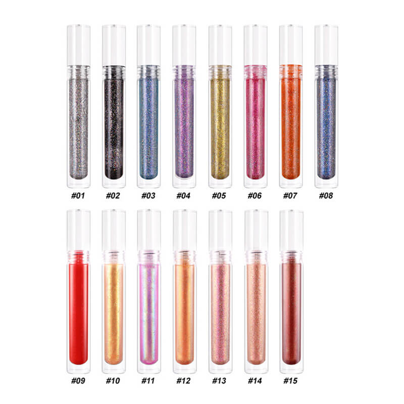 15 color metallic lipgloss glitter shiny waterproof long lasting