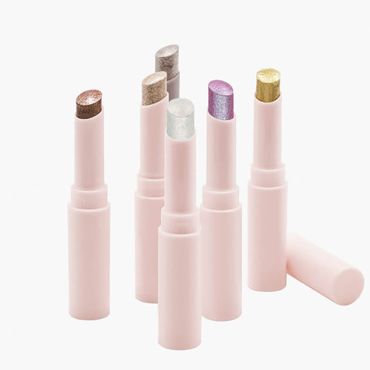 6-Color Jelly Eyeshadow Stick Pearlescent High Pigment Highlighter Stick Vegan