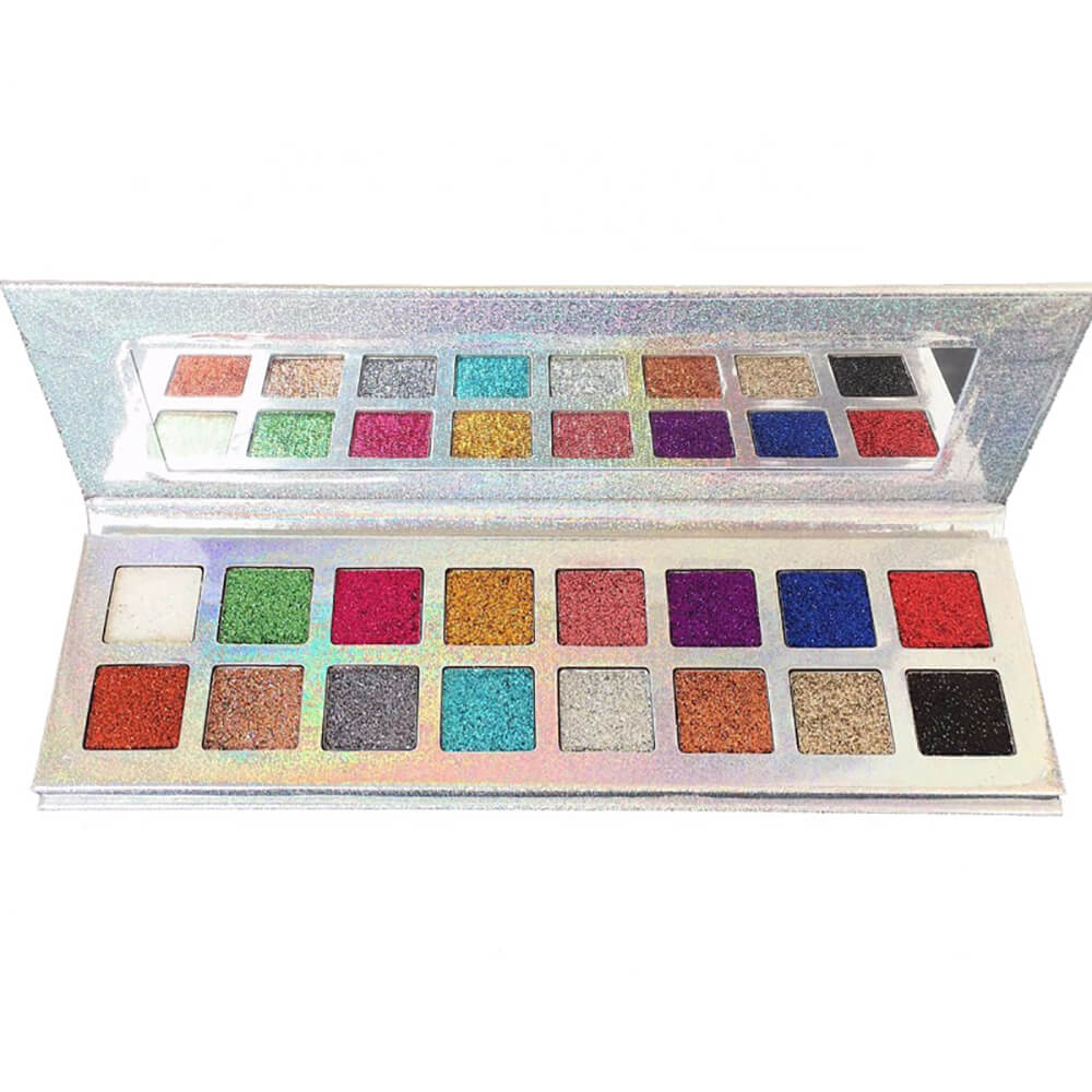 16 color glitter eyeshadow palette pearl shiny electroplating bright