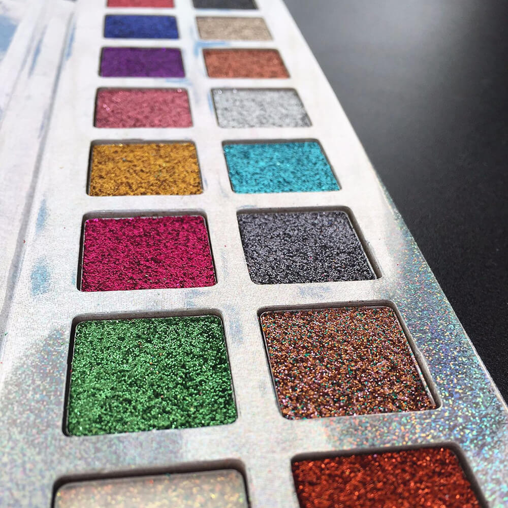 16 color glitter eyeshadow palette pearl shiny electroplating bright