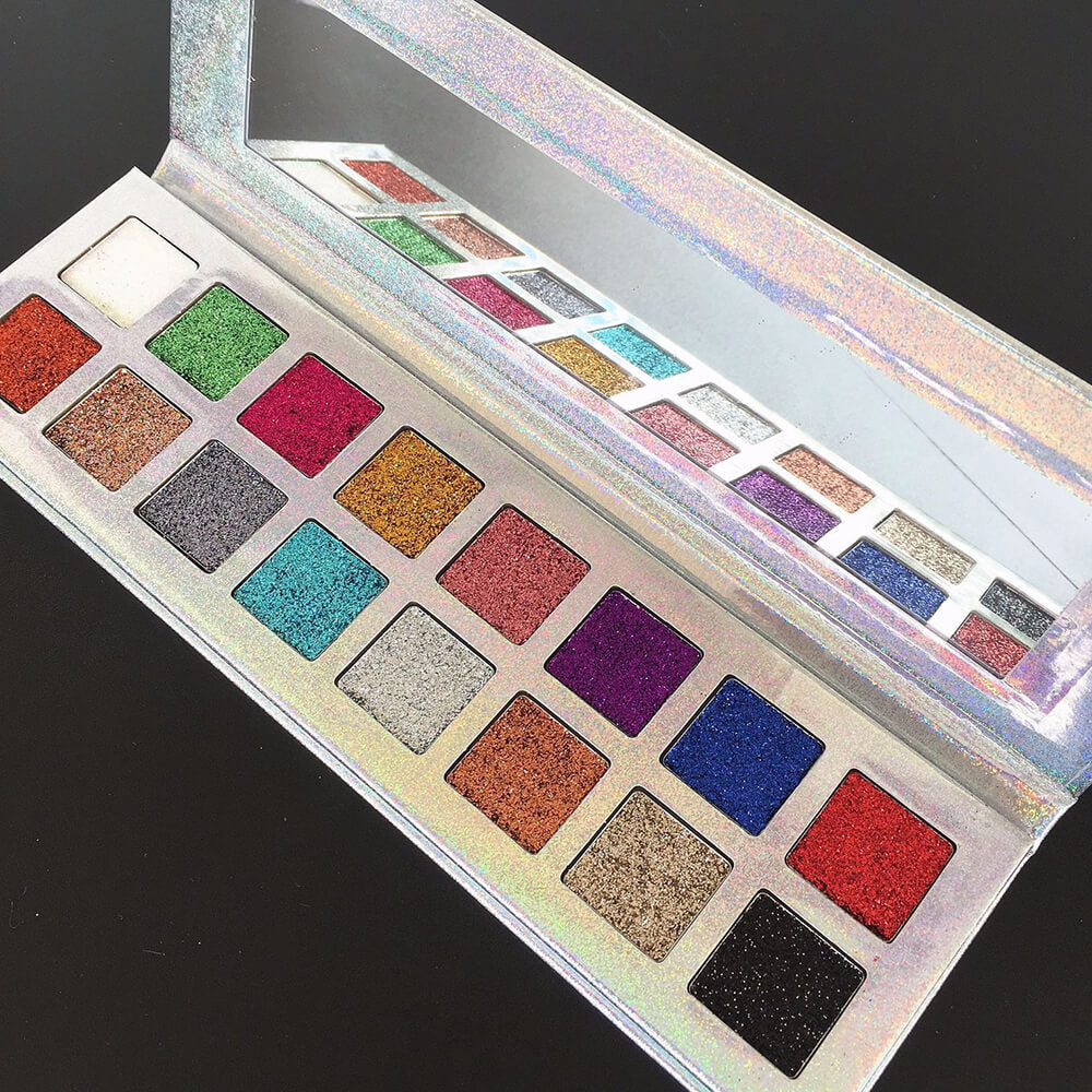 16 color glitter eyeshadow palette pearl shiny electroplating bright