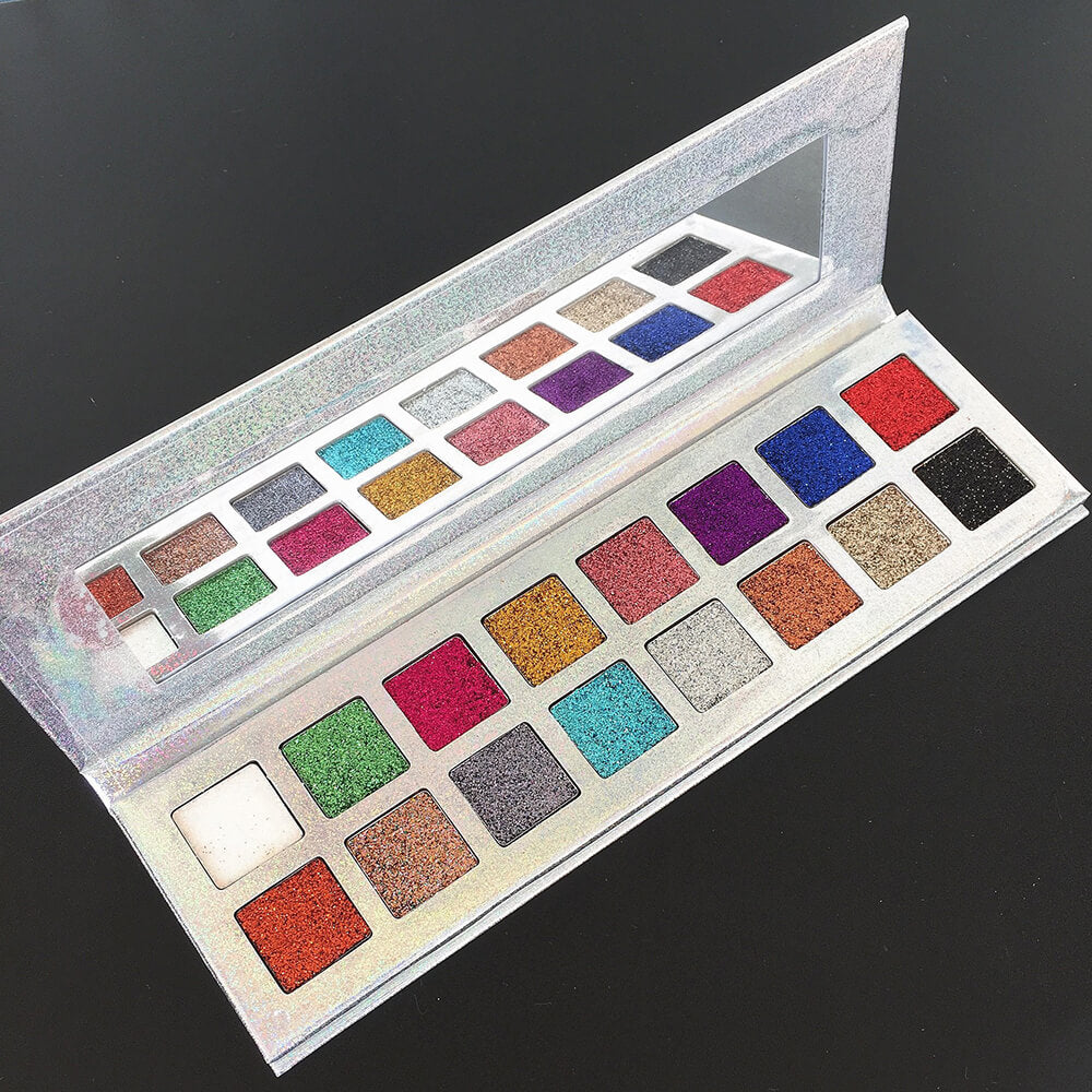 16 color glitter eyeshadow palette pearl shiny electroplating bright