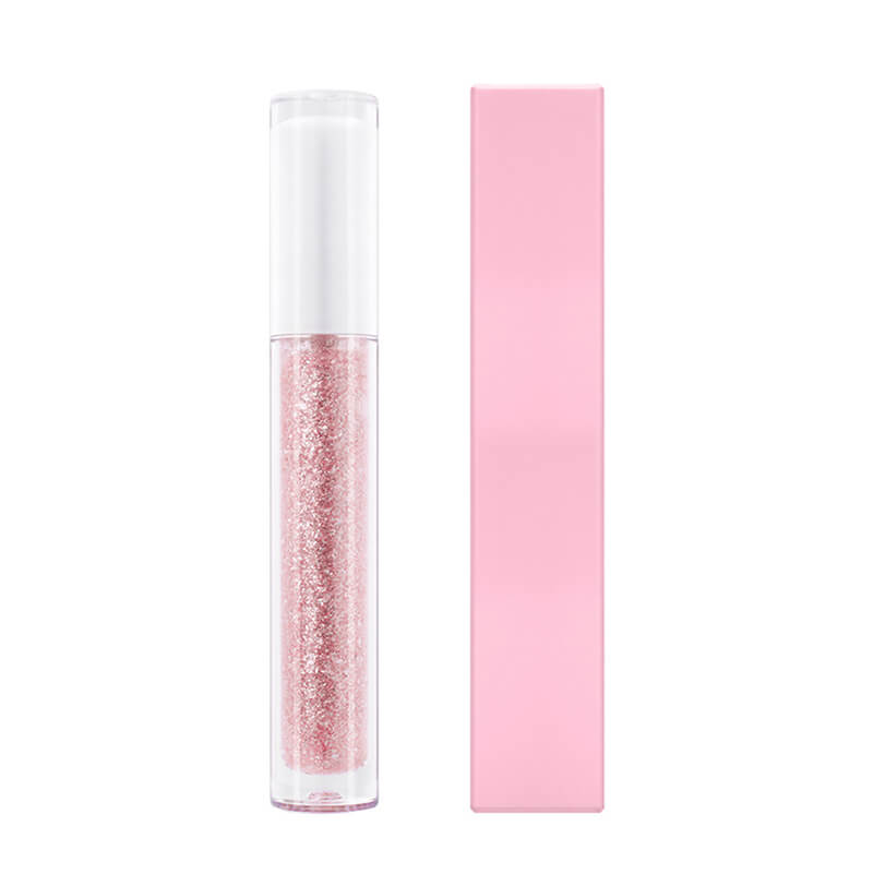Glitter pink lip gloss pearlescent lipgloss high pigment private label