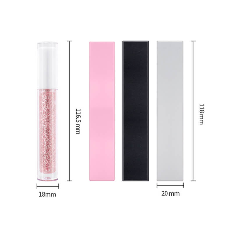 Glitter pink lip gloss pearlescent lipgloss high pigment private label