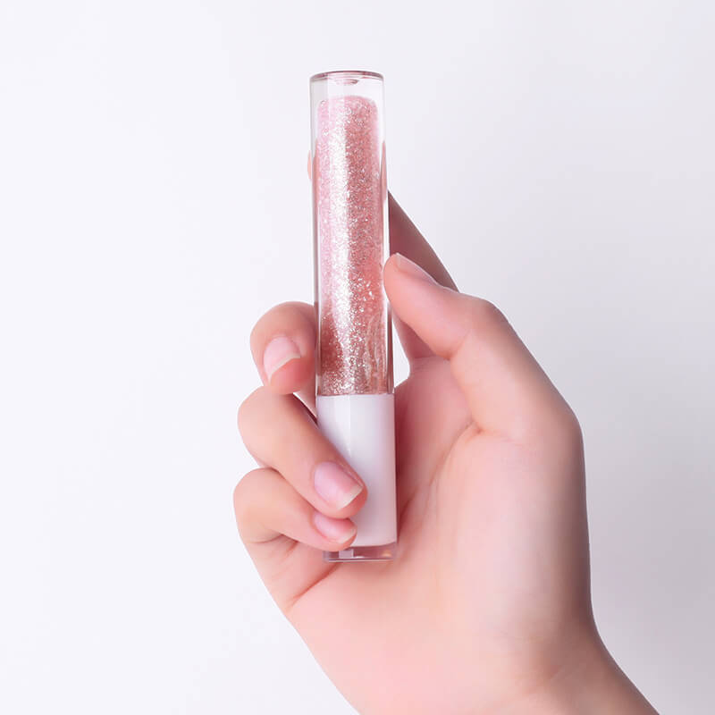 Glitter pink lip gloss pearlescent lipgloss high pigment private label