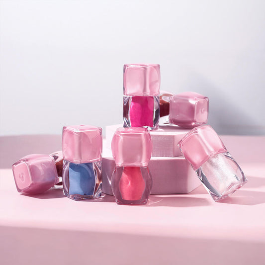 7-Color Shimmer Lip Gloss Metallic Lip Glaze Moisturizing High Pigment Vegan