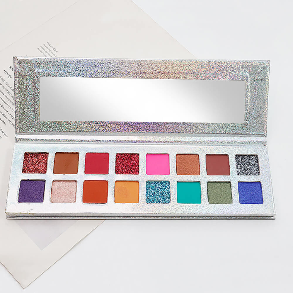 16 color eyeshadow palette pearl glitter shiny electroplating palette