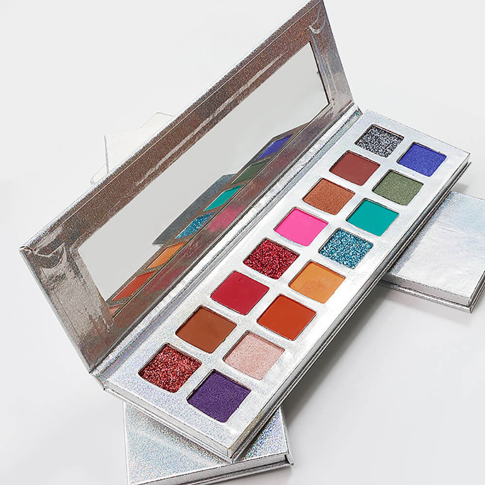 16 color eyeshadow palette pearl glitter shiny electroplating palette