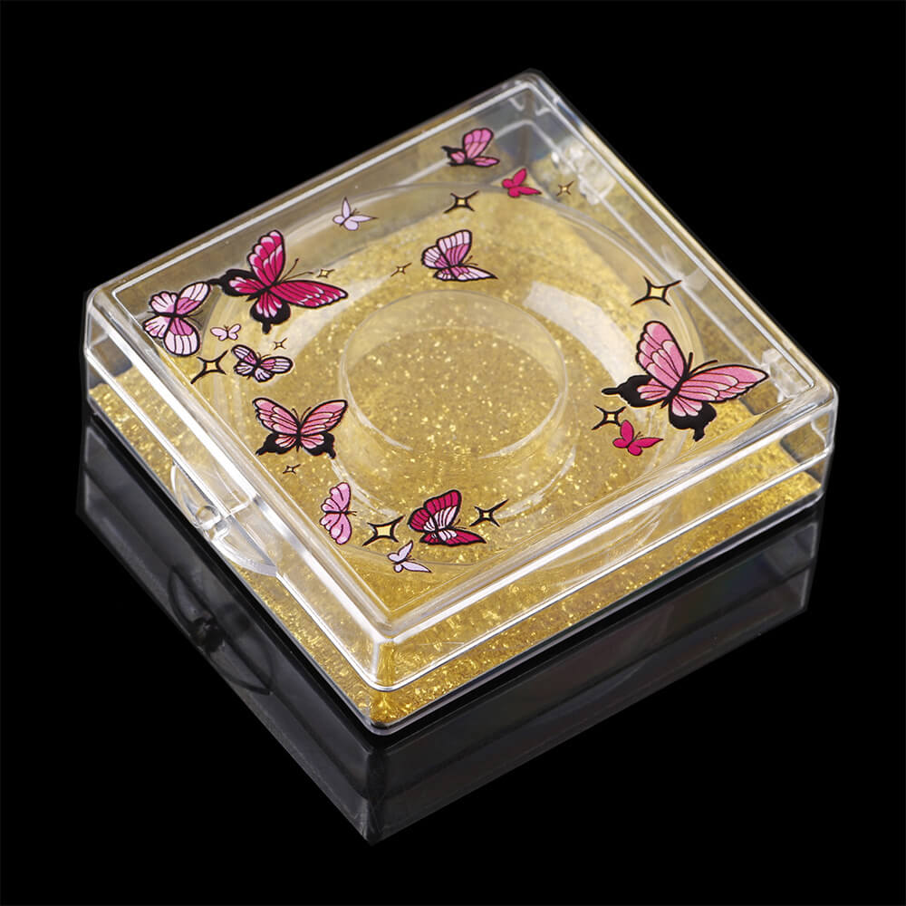 12 color butterfly eyelash packaging box square new lash storage box