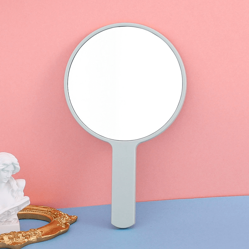 5 color makeup mirror round shape dressing portable handheld mirrors 12*21.5cm