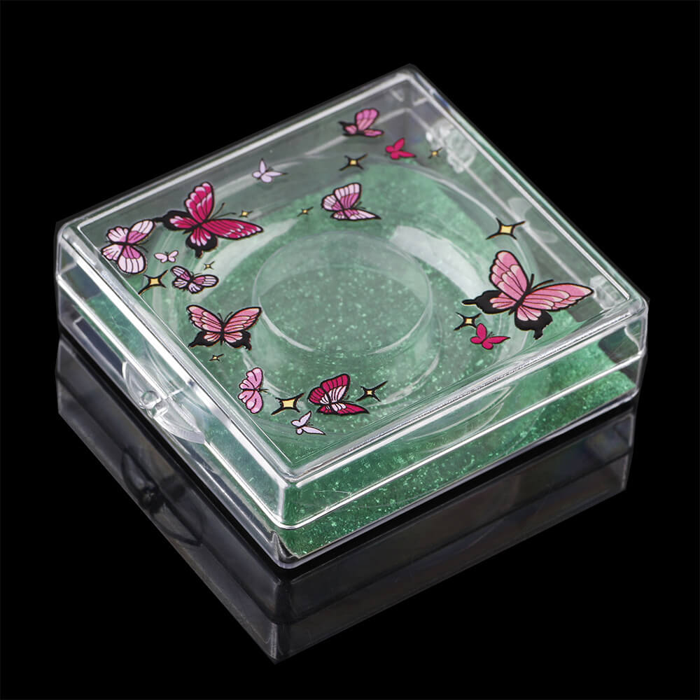 12 color butterfly eyelash packaging box square new lash storage box