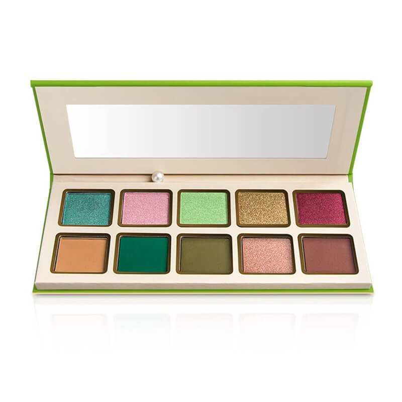 10 color eyeshadow palette green high pigmented long lasting
