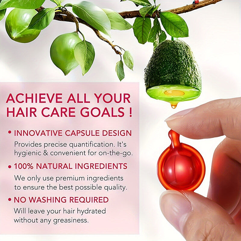 Leave-in hair treatment serum essential oil capsules conditioner Argan oil anti-frizz