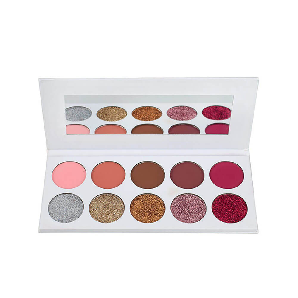 10 color eyeshadow palette matte glitter high pigmented vegan